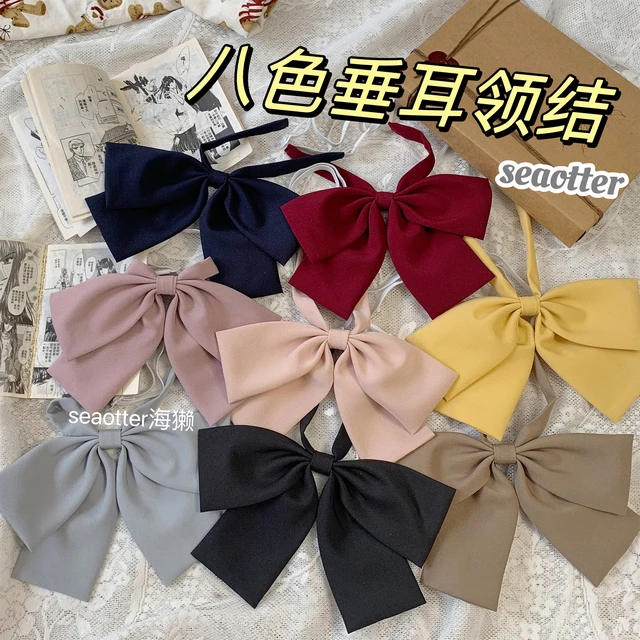 海獭-色基础可爱俏皮垂耳领结校供感学生jk制服衬衫搭配小物