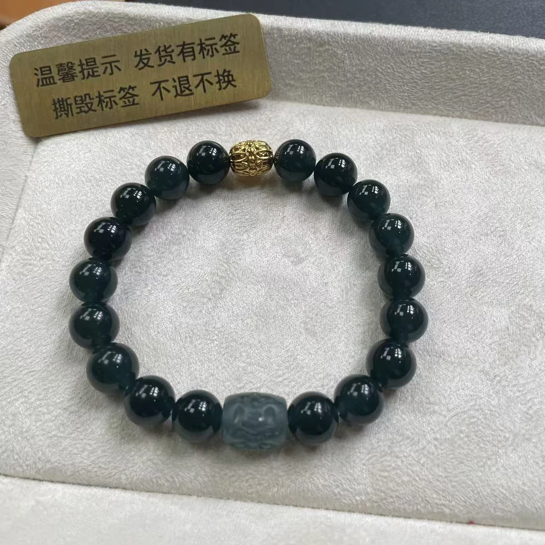 【胖】18k金翡翠手串@k