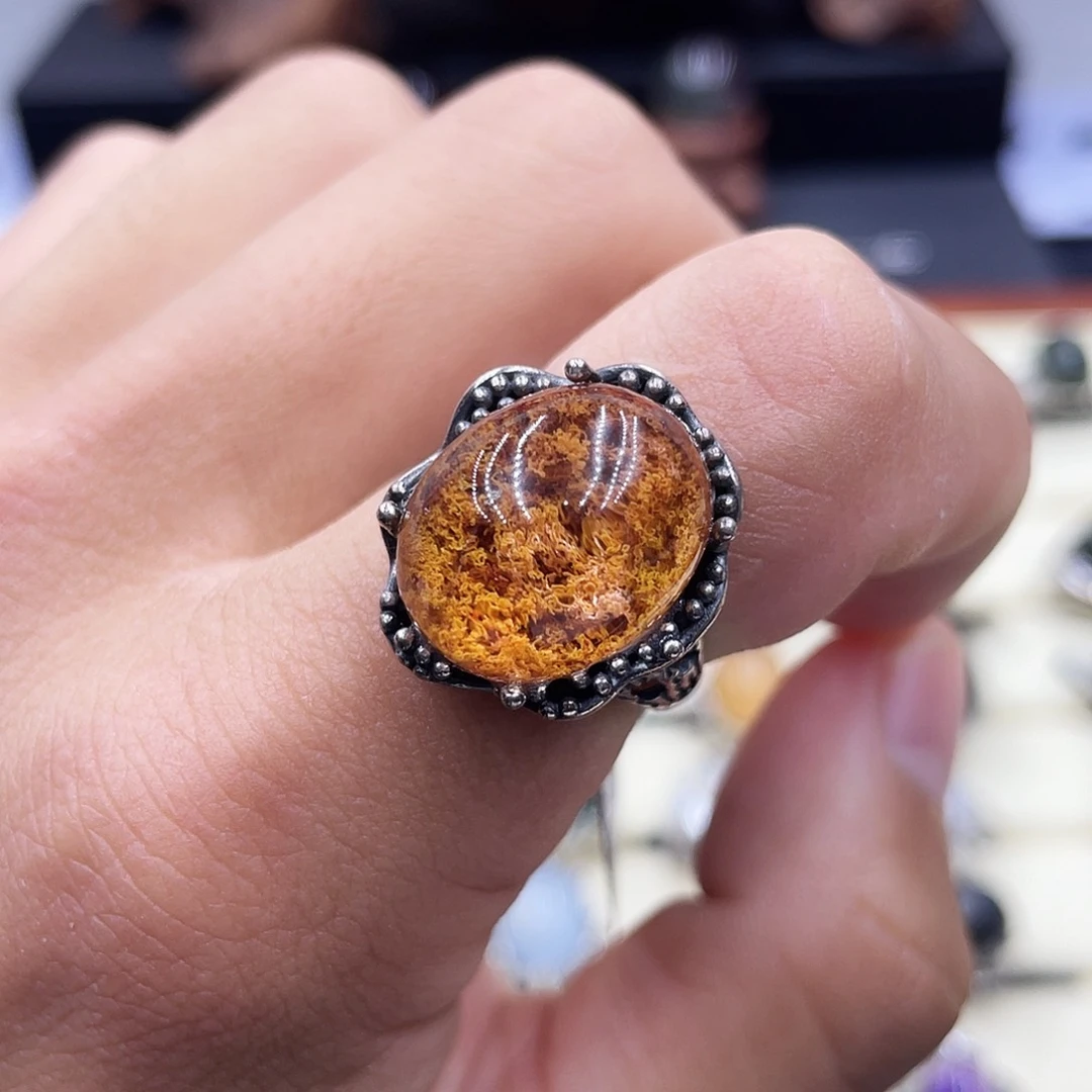 银S925镶嵌戒指水晶戒指