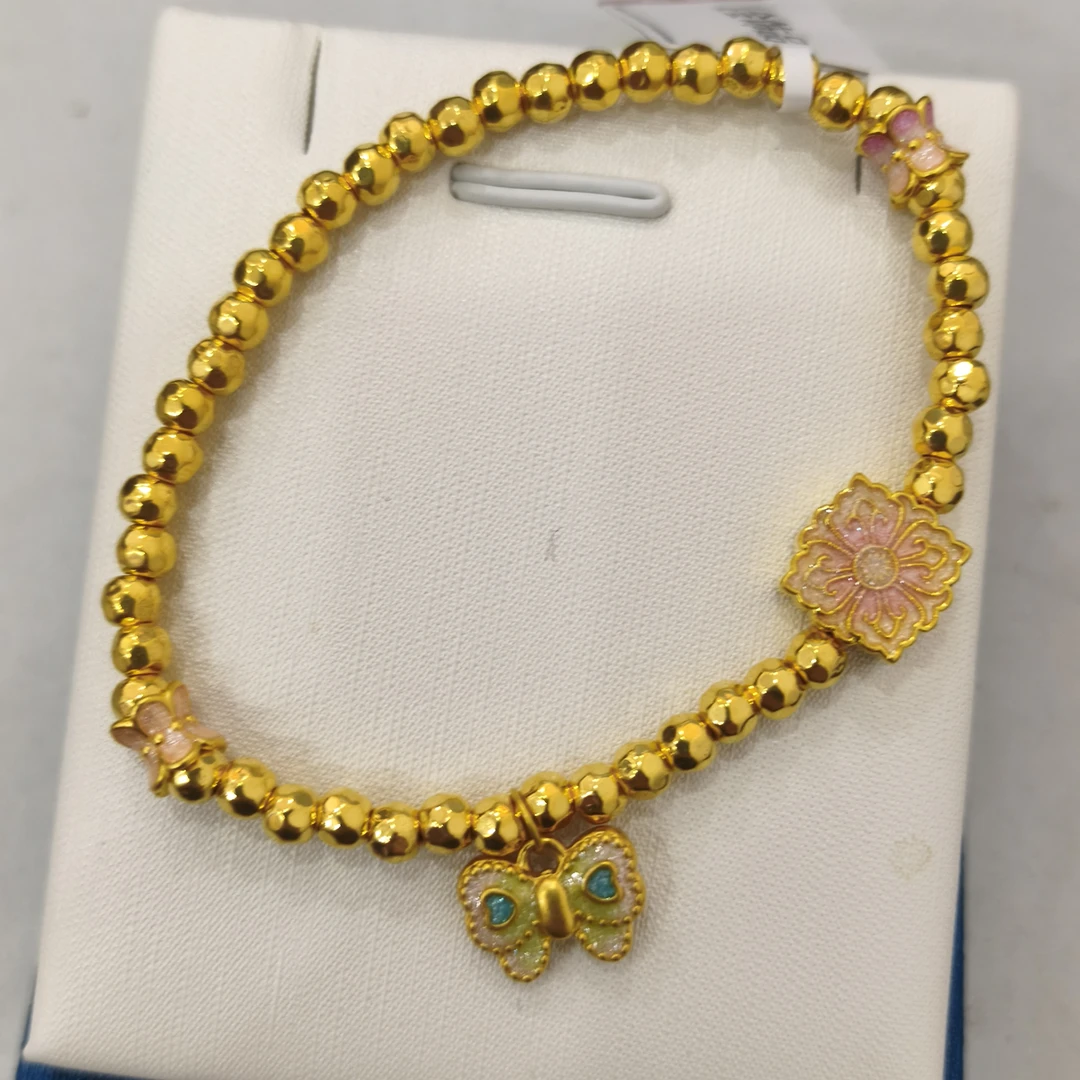 【莹莹专享】足金999 蝴蝶结蹦迪珠 2.36 GP 纳金添福