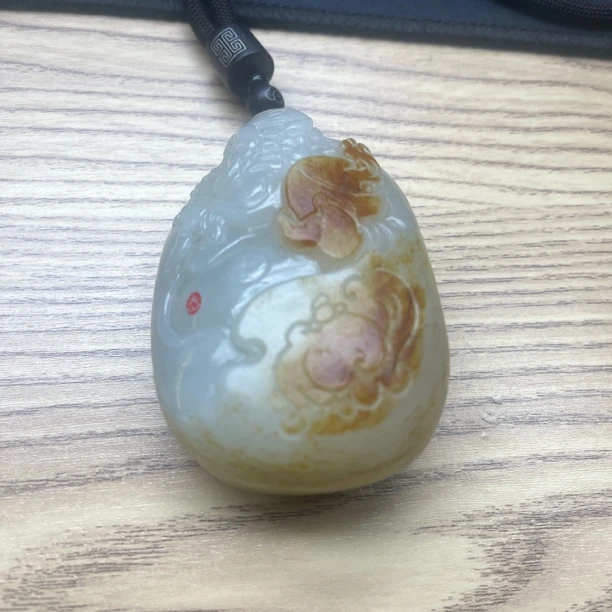 石包沁色钟馗手把把玩件D2