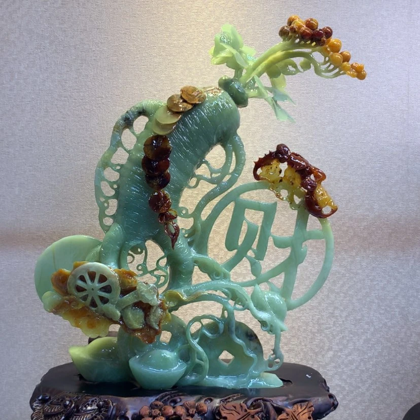 【闪购商品】蛇纹石玉未镶嵌摆件覆膜