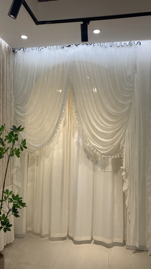 【布凡杰露】2025新品窗纱 2套样帘 5×2.7米贵妃帘 羊绒提花 含版本