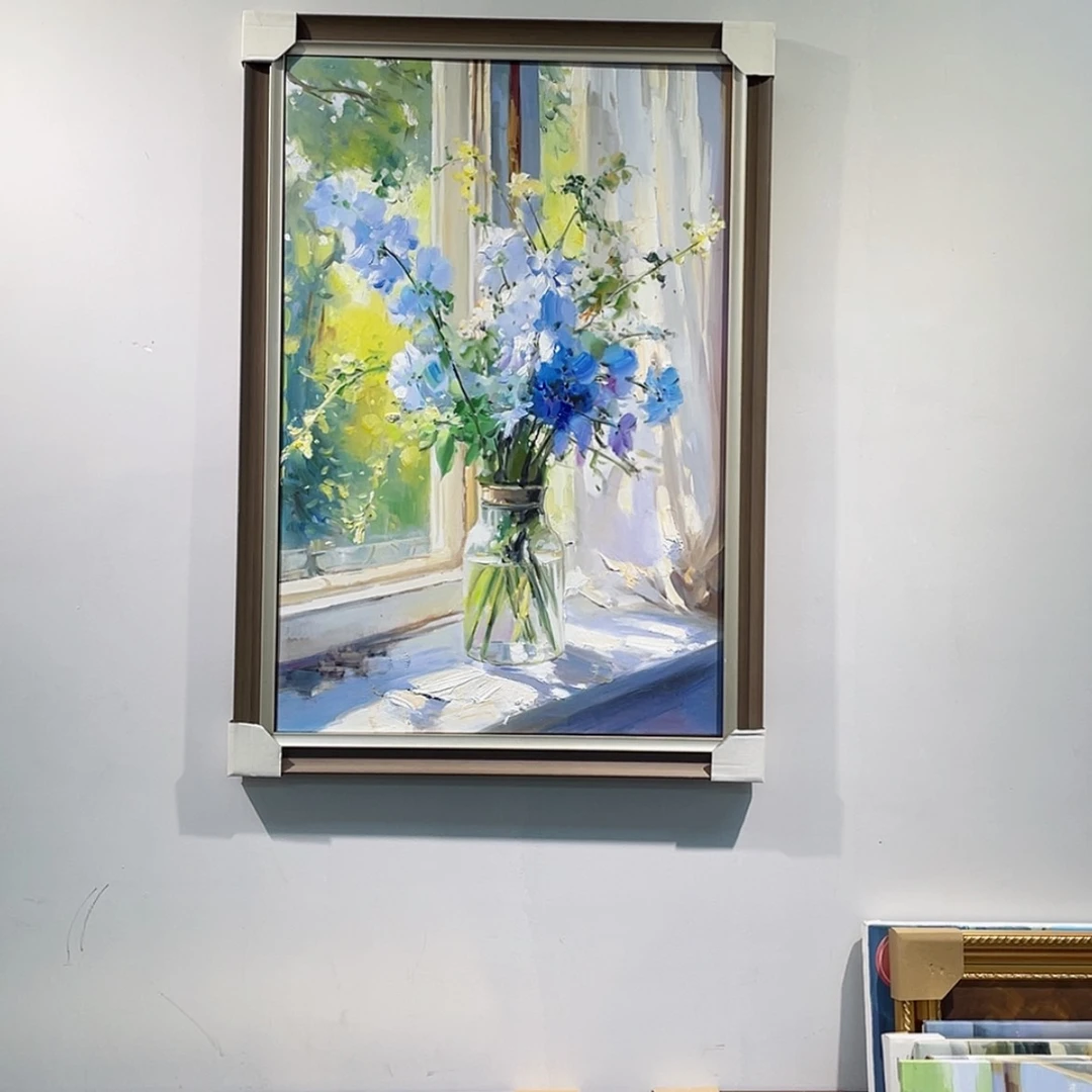 【闪购商品】油画原创手绘油画新品福利70×100含框花卉