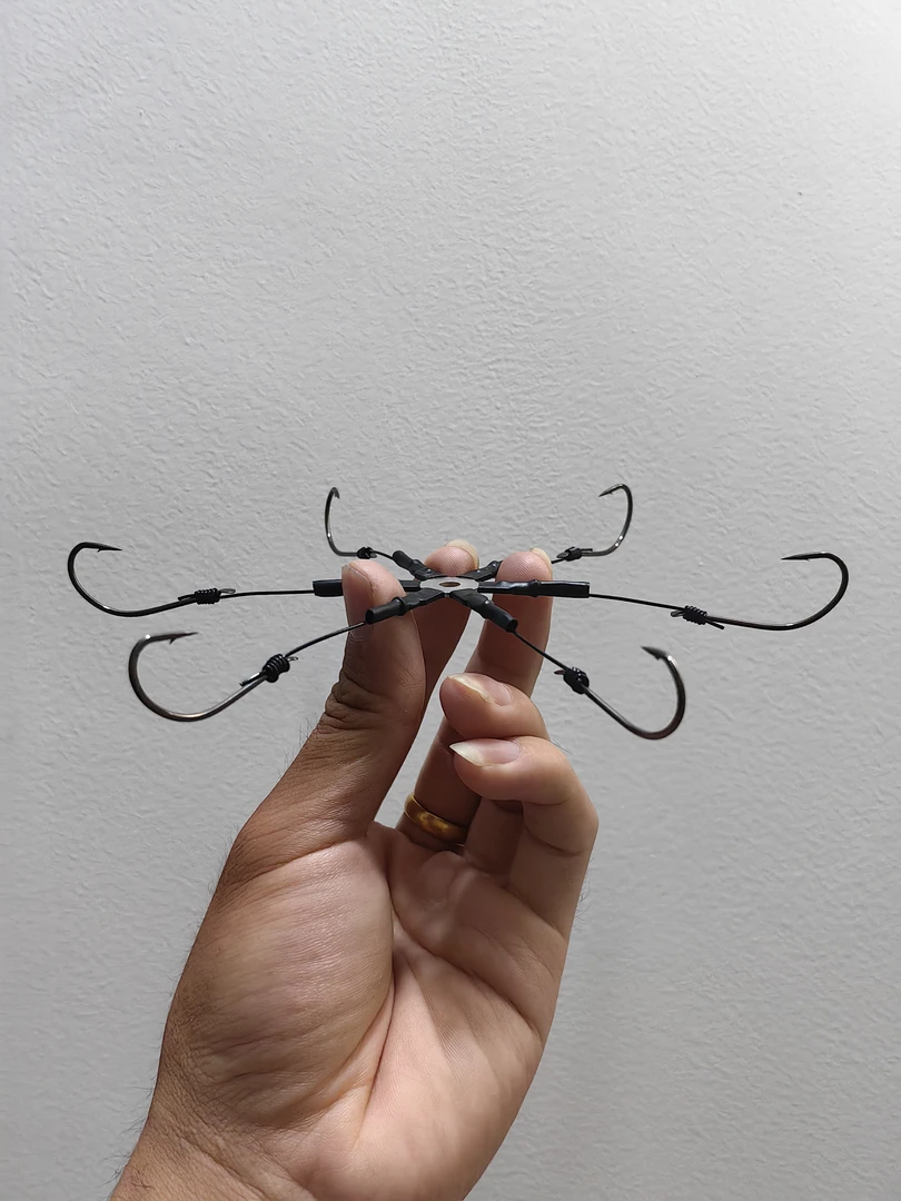 0.8号特硬线翻板钩离底钓BKK品质钩东江巨物克星硬线拉力强