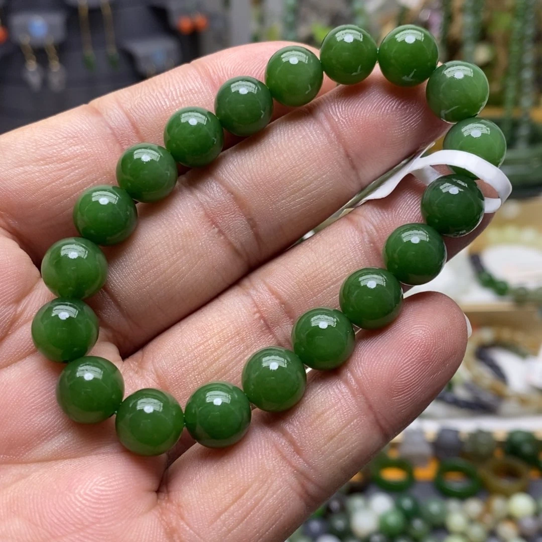 和田玉（碧玉）手链未镶嵌77