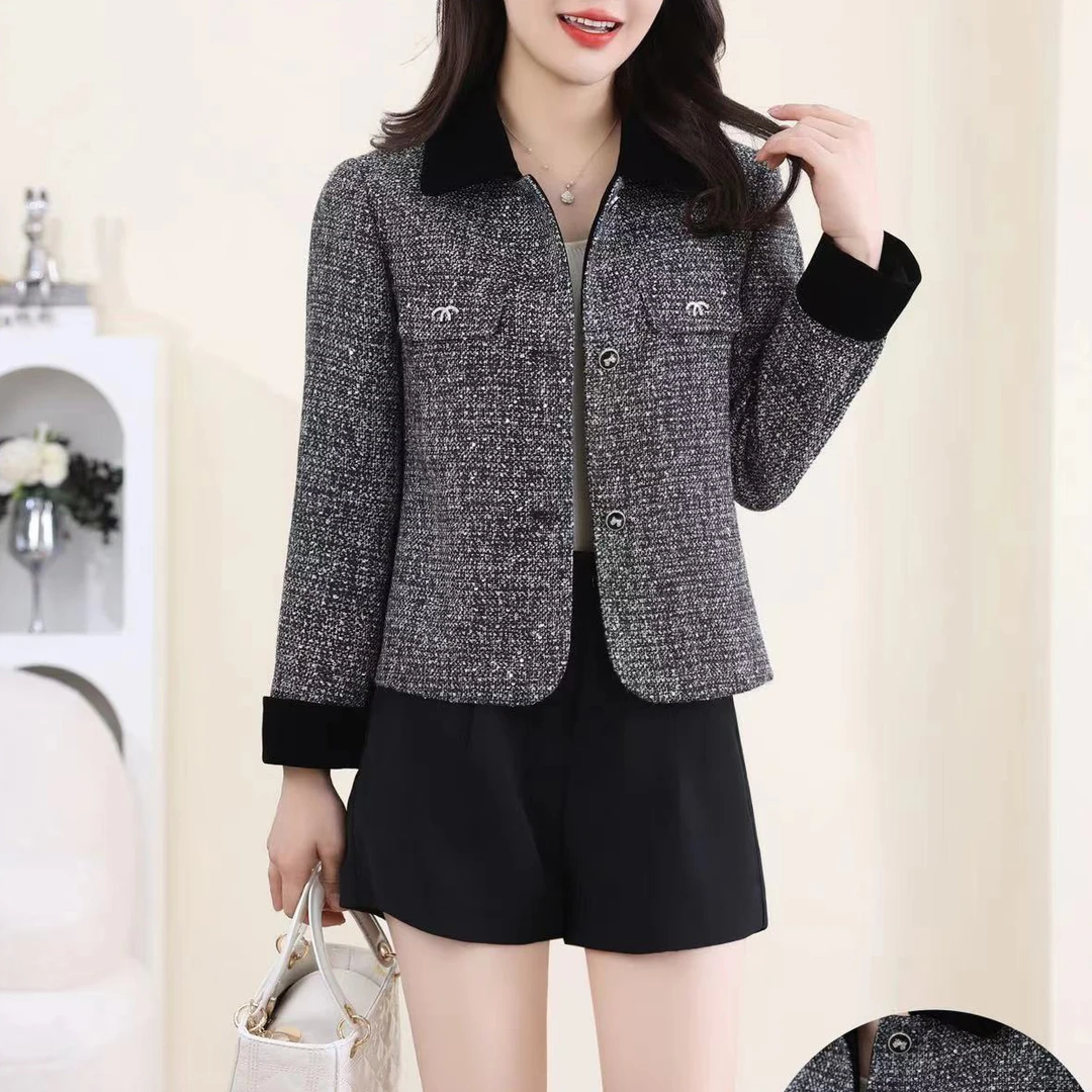 【春季上新】法式设计款精致时尚有质感洋气百搭小香风外套CC5368