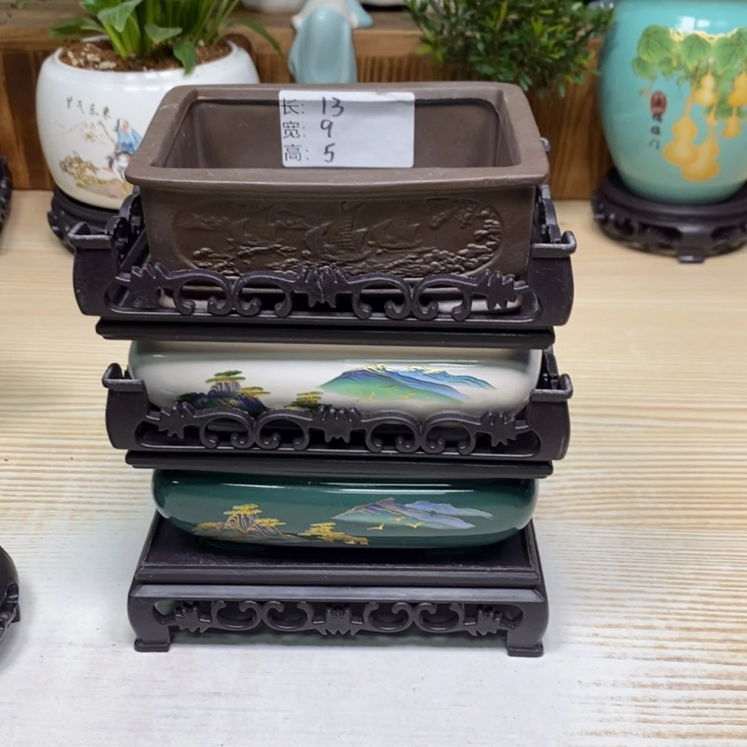 紫砂陶瓷花盆浮力