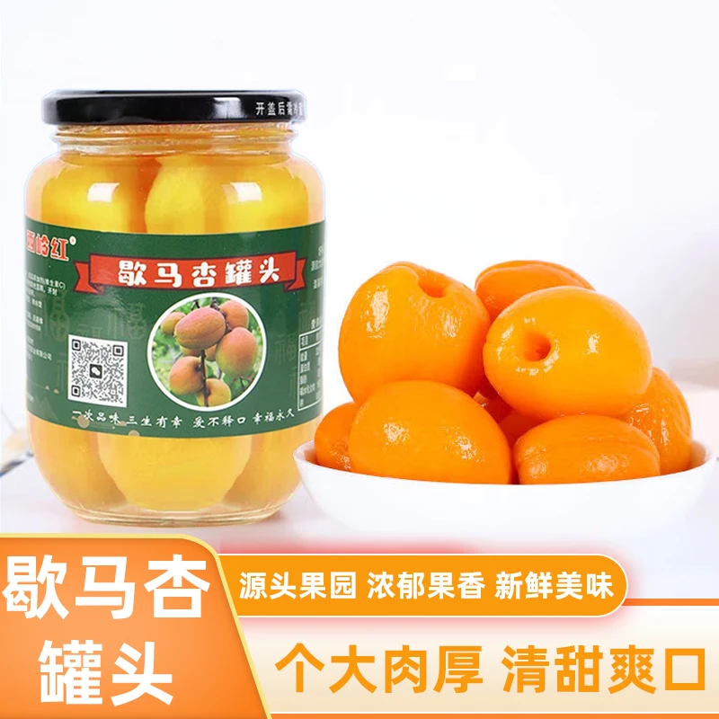 整箱歇马杏罐头新鲜水果罐头大瓶装零食特产水果6罐装