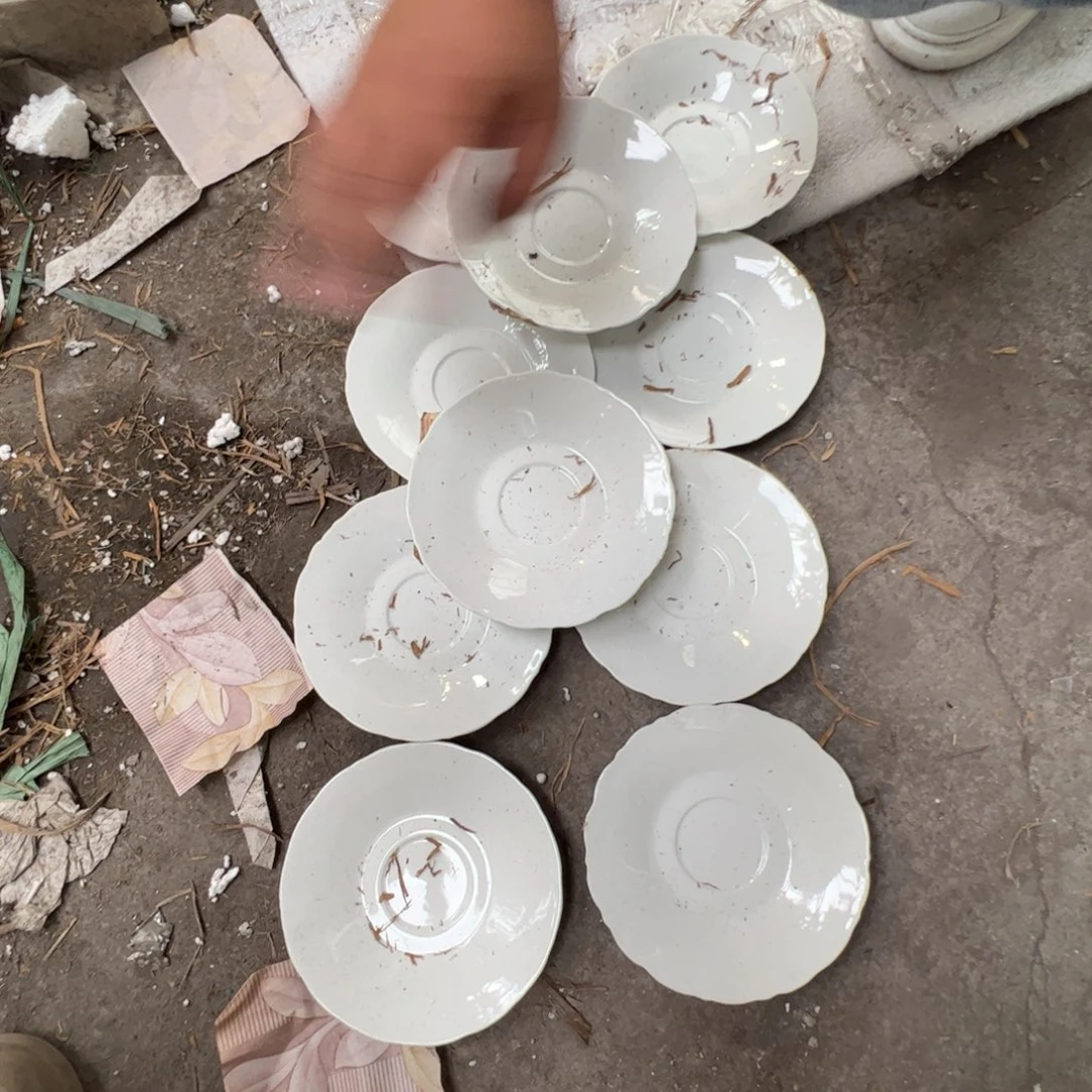 瓷片景德镇陶瓷老白胎6寸碟10只