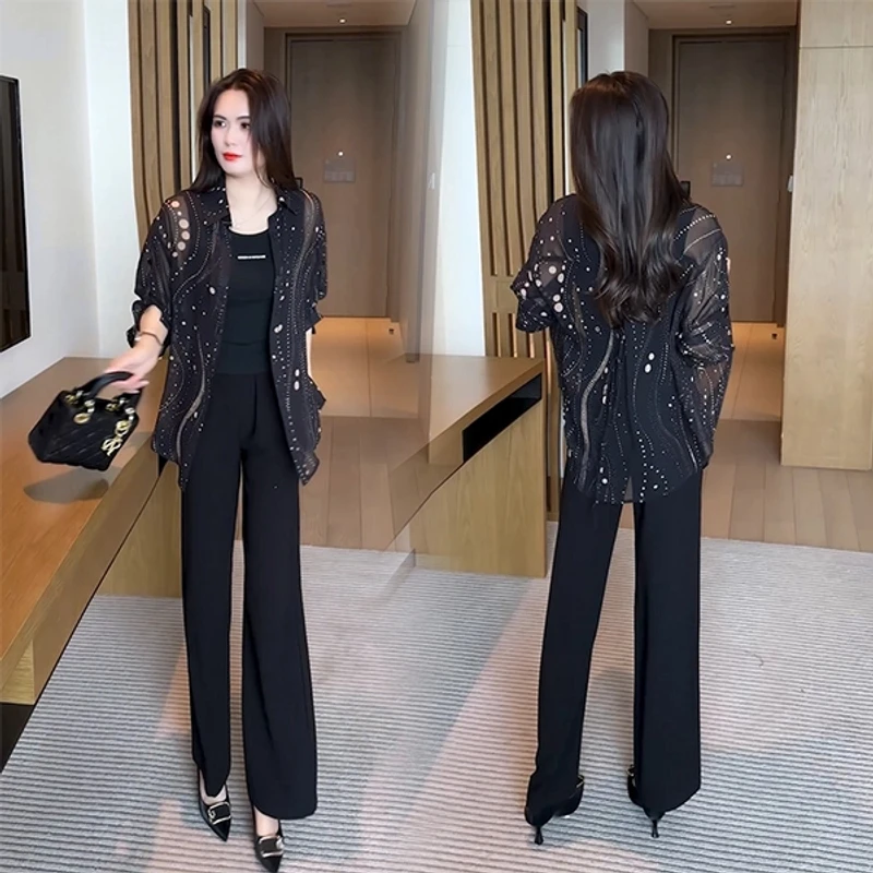 时尚气质洋气2025春夏新款薄款韩版显瘦长袖衬衫外披小香风春秋