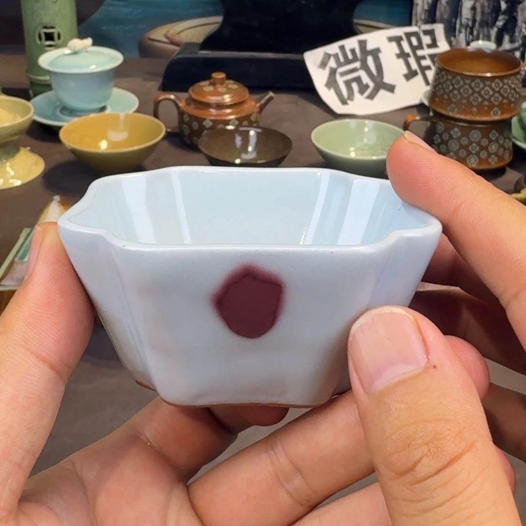 杯龙泉青瓷茶具微瑕