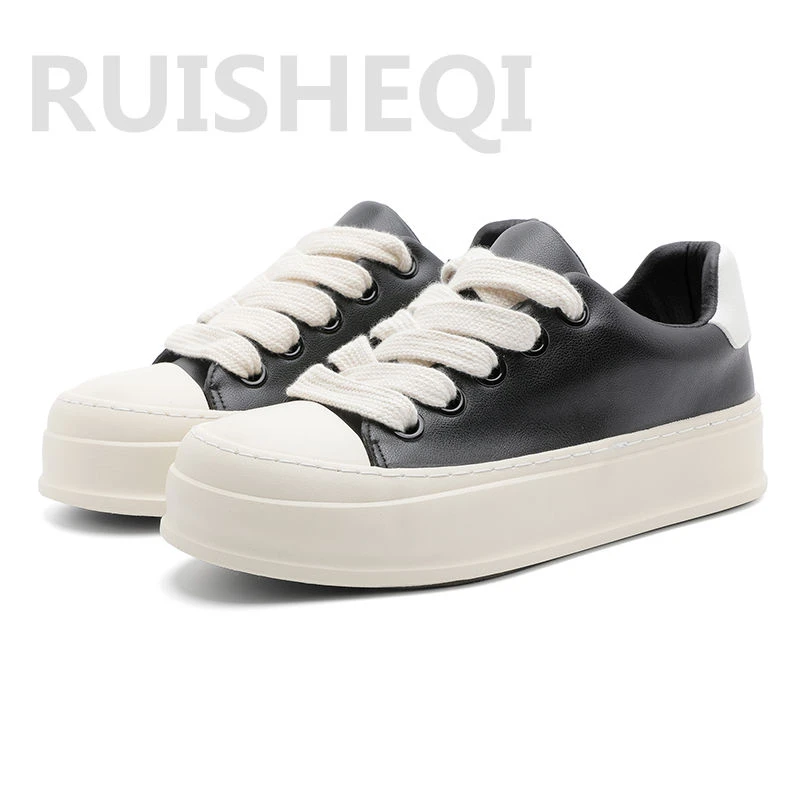 男鞋子新款厚底增高面包鞋百搭低跟浅口欧若动感风运动休闲滑板鞋