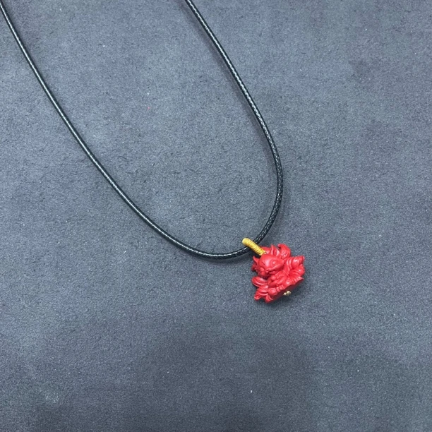 含辰砂工艺品H156-辰砂九尾狐吊坠3333