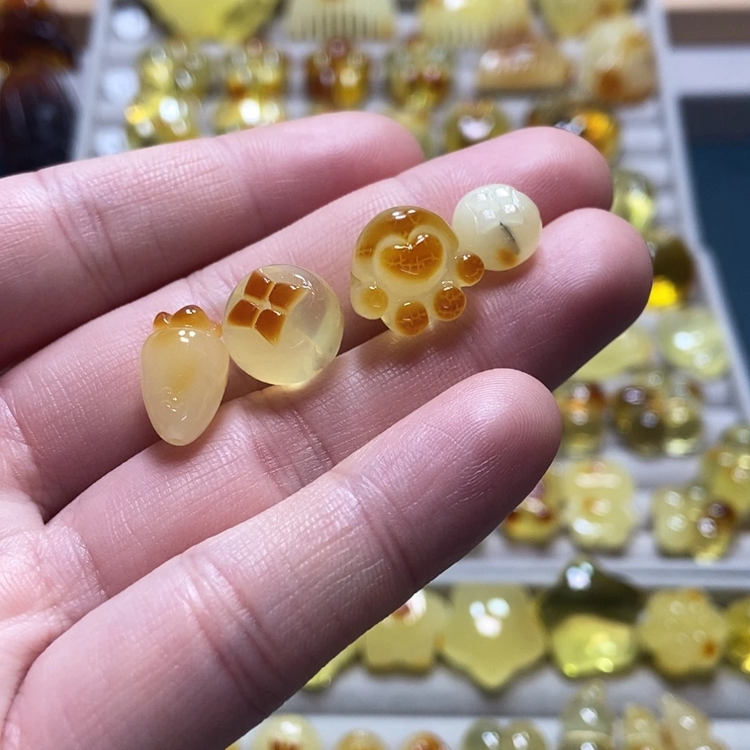 木***森琥珀未镶嵌裸石天然琥珀蜜蜡