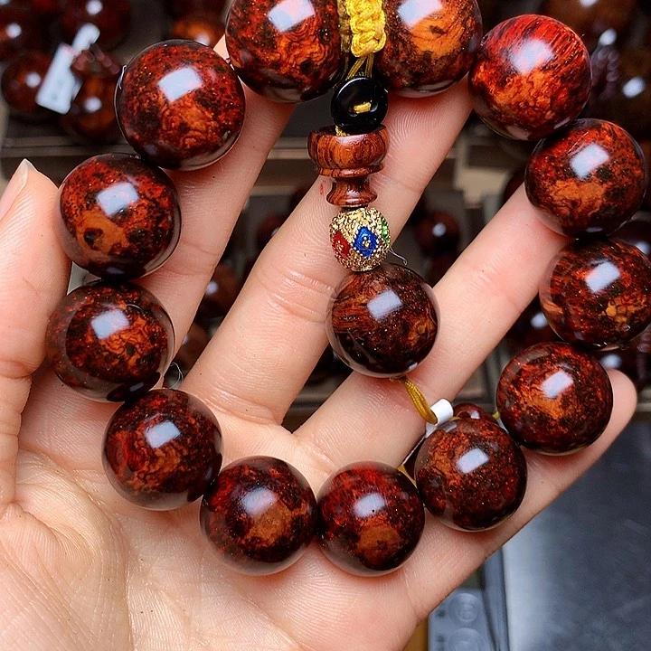 花梨木类手串/手链黄花梨风化料老挝花梨土埋料1.8