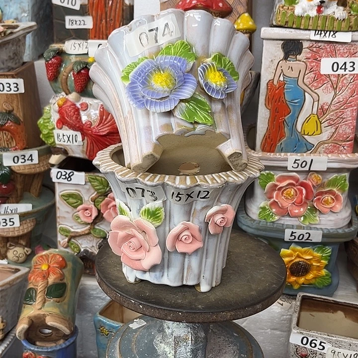 粗陶材质多肉花盆