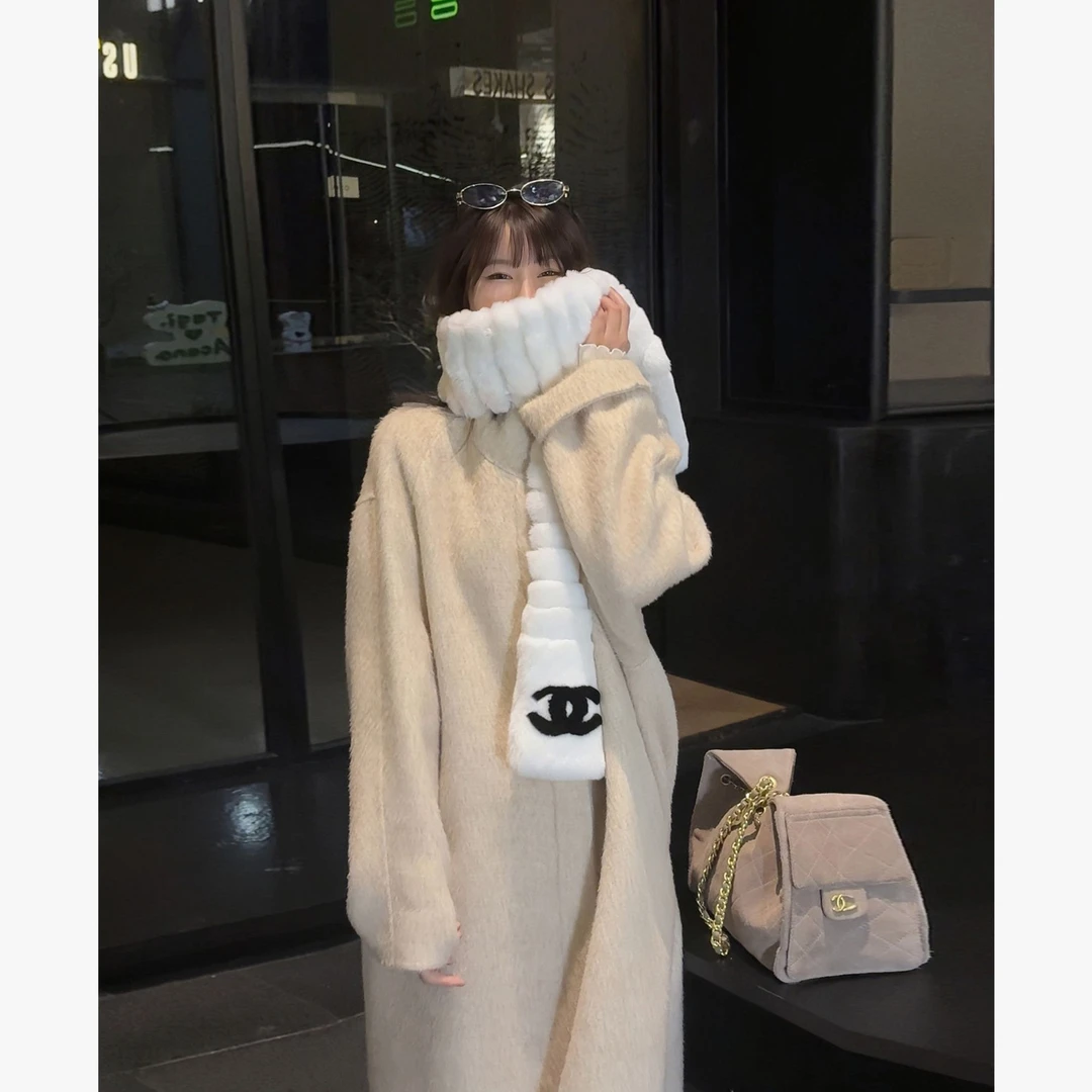 MYRA“暮雪”秘鲁进口 苏力羊驼毛+澳毛立领双面呢大衣女XM025348