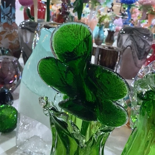 琉璃高度45厘米琉璃绿叶