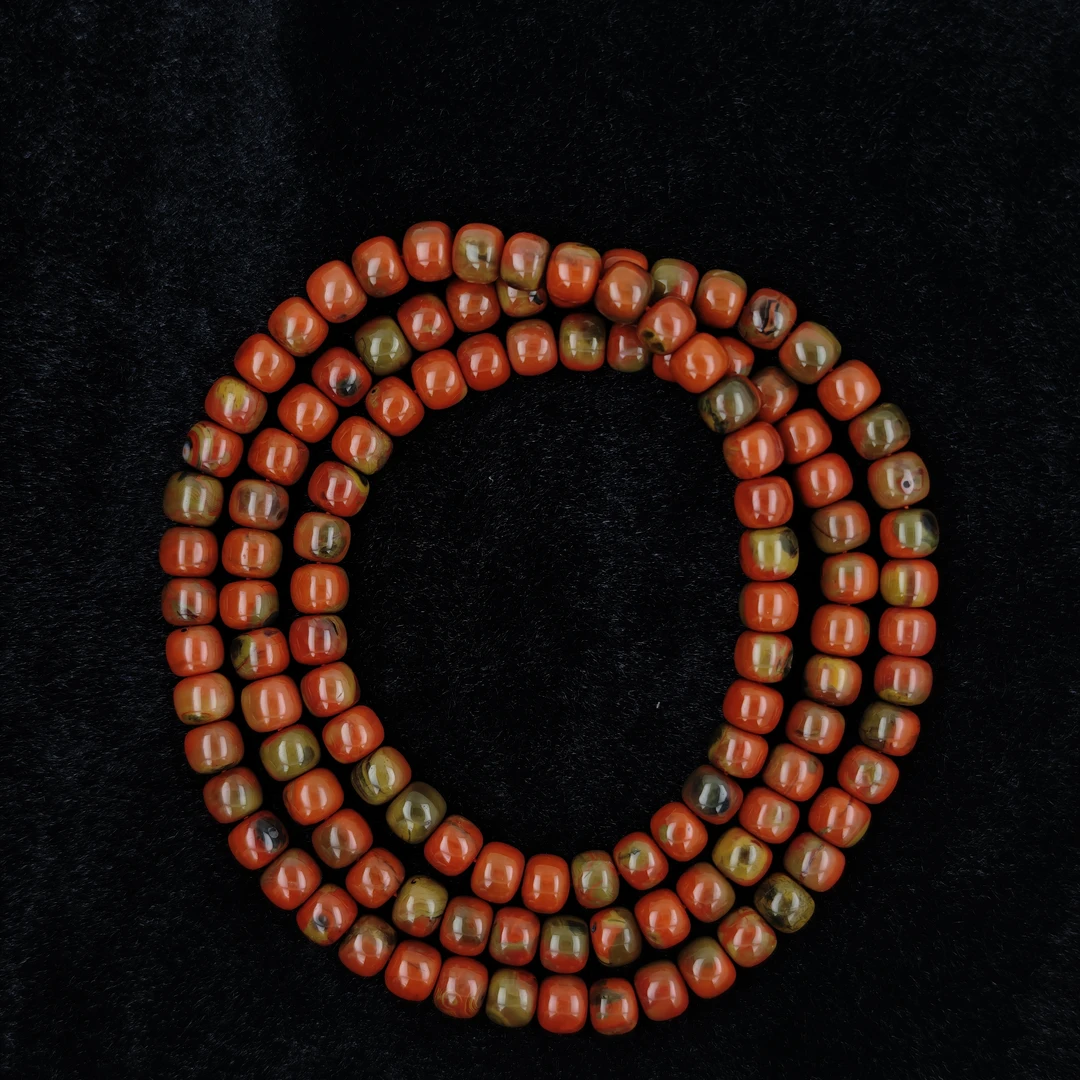 【沐姐珠宝】南红包浆料高色7m+多圈多功能链一-13700