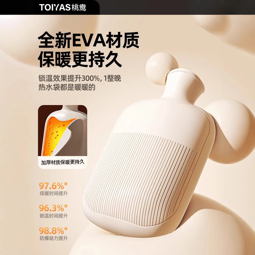 注水式热水袋加厚防爆暖手宝暖脚腰毛绒款被窝保暖热敷肚子