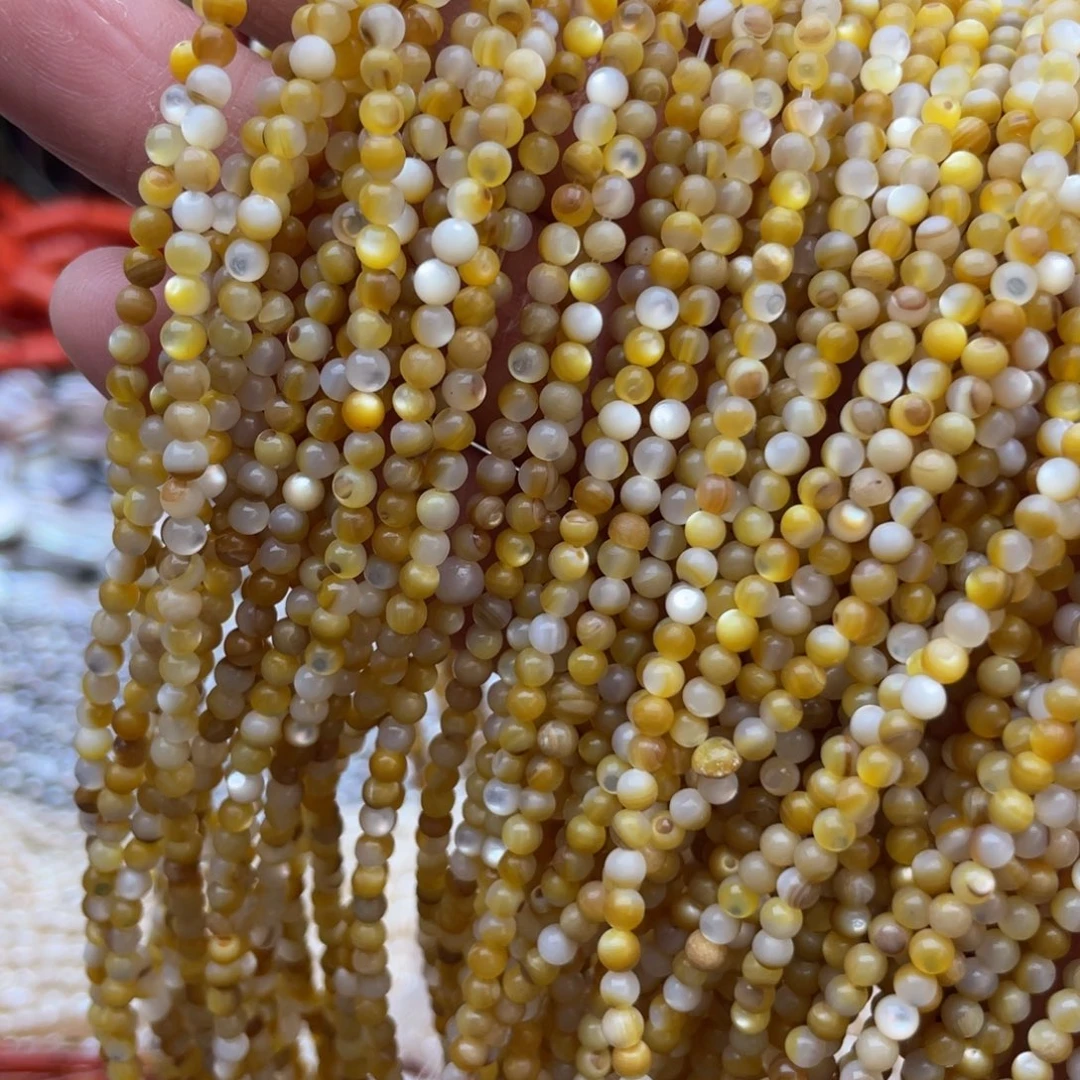 玛瑙/玉髓未镶嵌珠宝半成品黄碟贝2条卡3