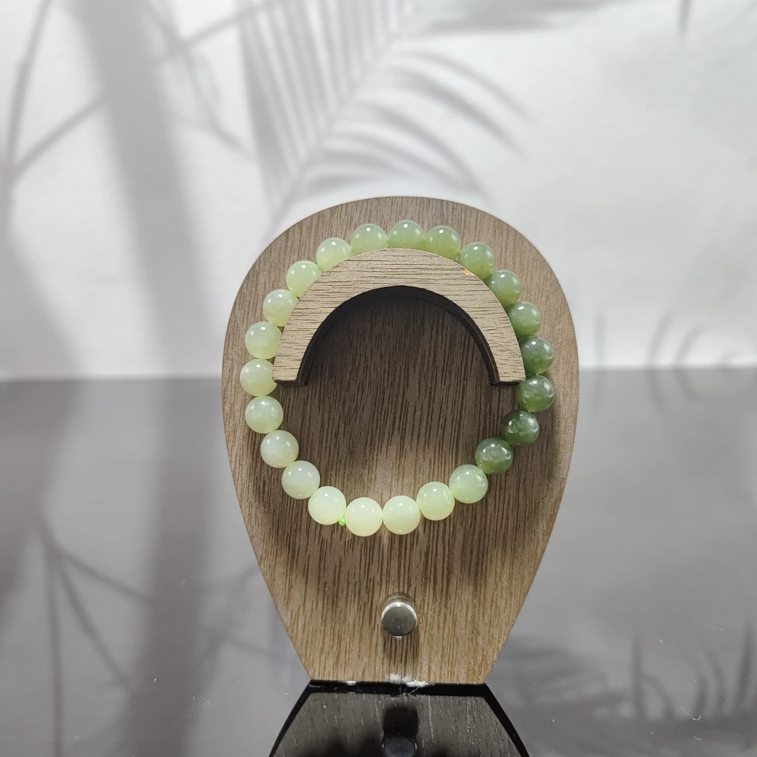 J和田玉渐变圆珠手串（卡8）0441