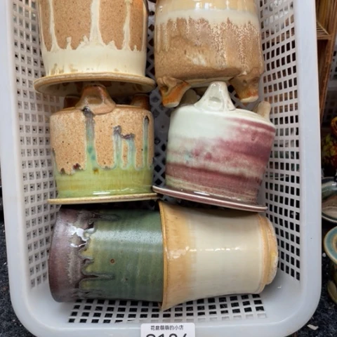 紫砂花盆瑕疵186口量6.5到8