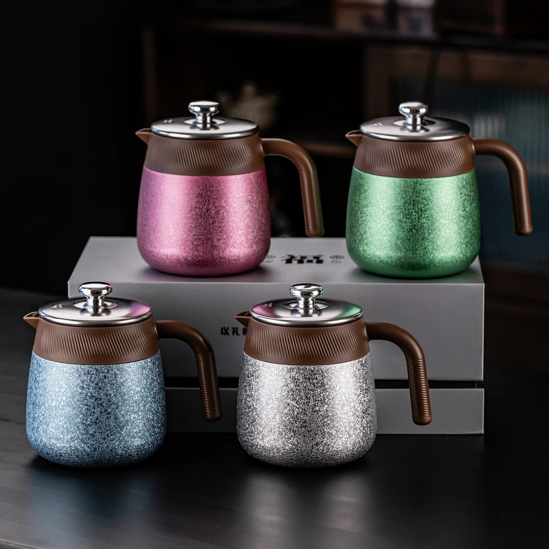 纯钛焖茶壶保温壶茶水分离家用高档焖泡老白茶礼盒套装送礼2025款