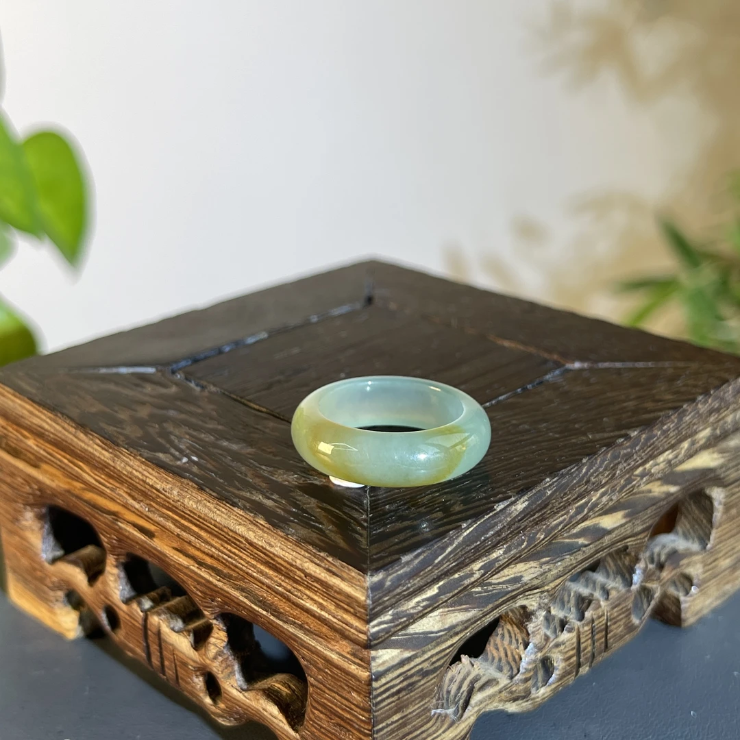 JTW03-109 天然缅甸A货翡翠 翡翠戒圈14#