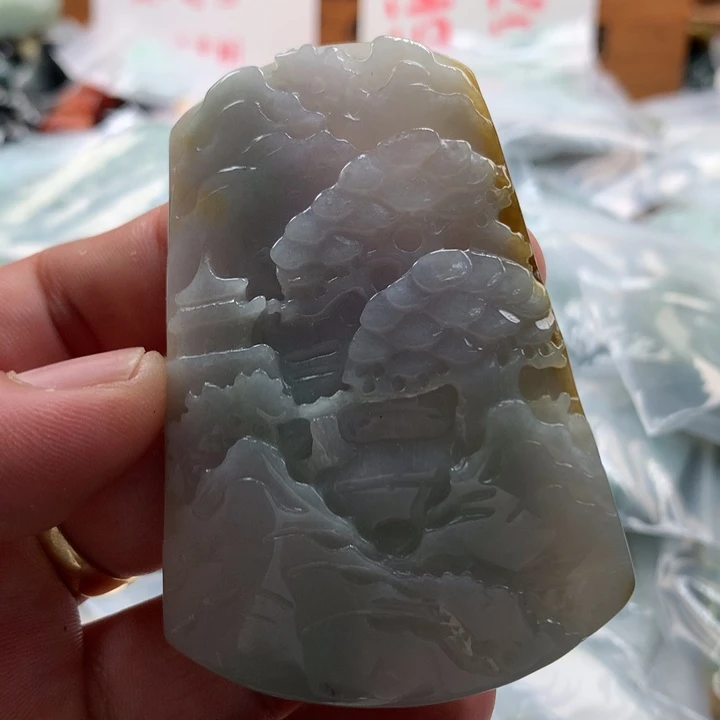 翡翠未镶嵌颈饰保真天然a货翡翠