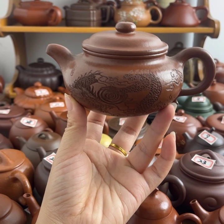 茶壶紫砂220cc降坡半手