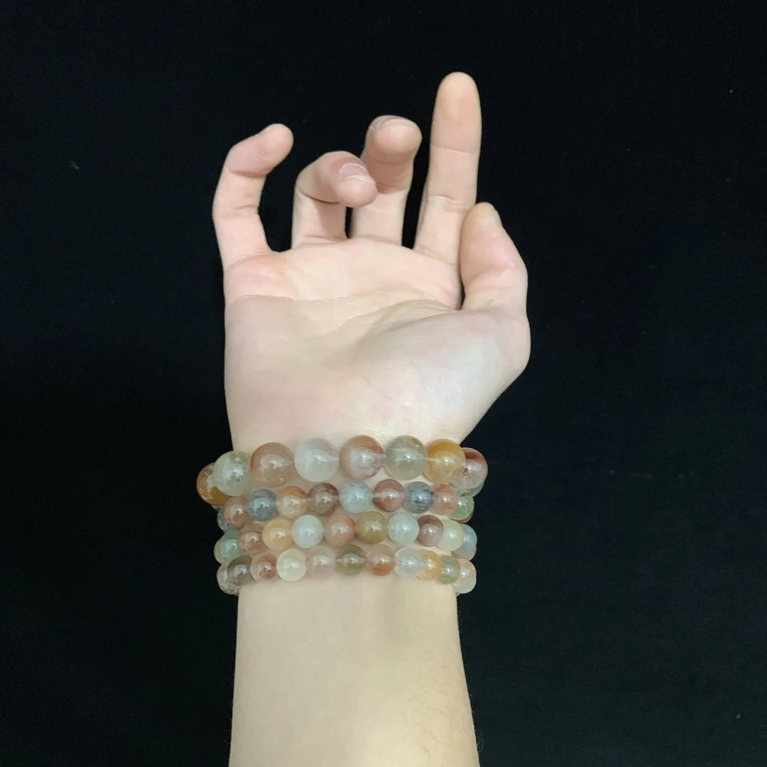 透体彩兔毛手串S552多样性发其一