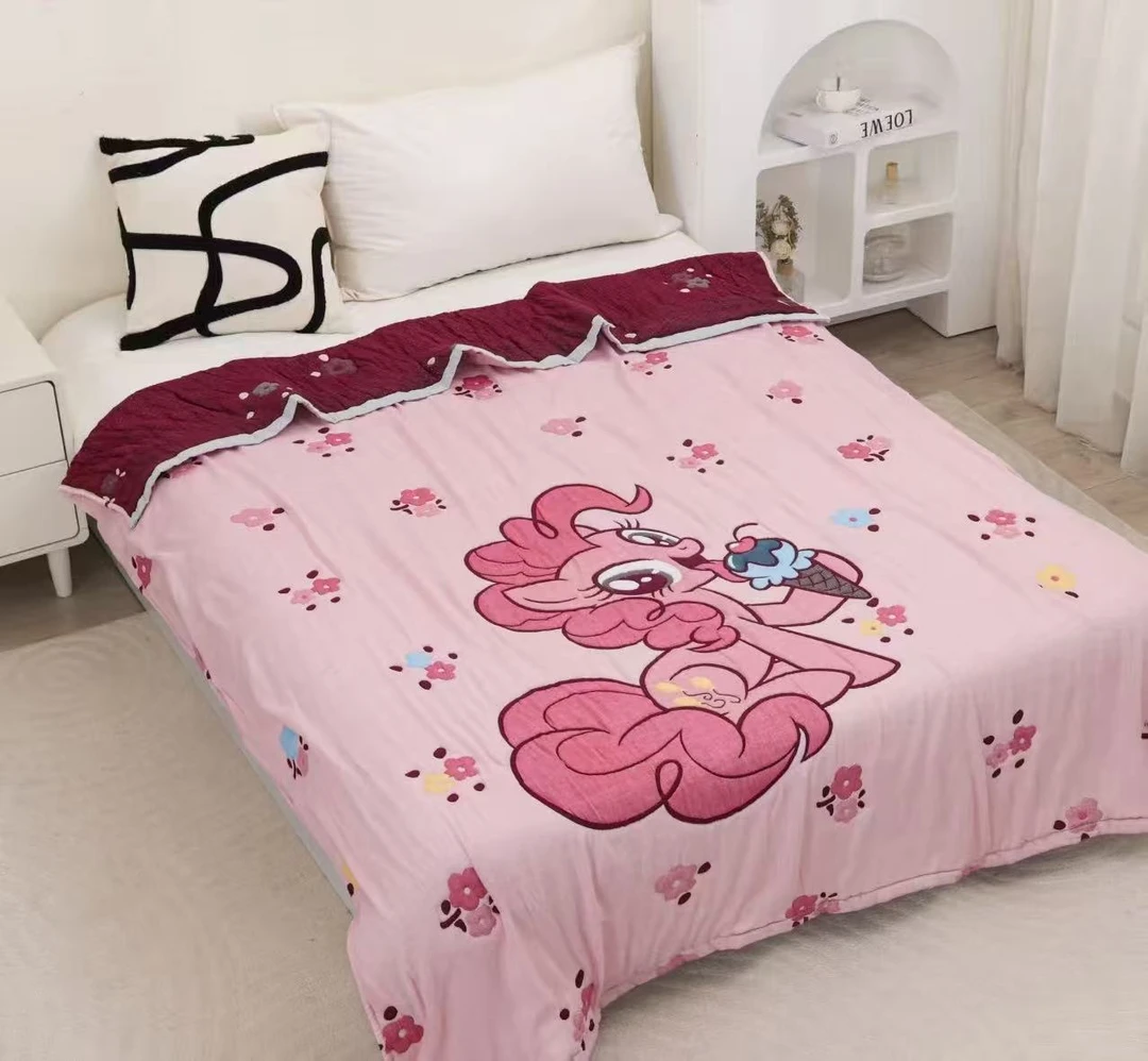 （甜筒宝莉）150*200cmA类柔软舒适控温全棉云朵纱泡芙被可机洗