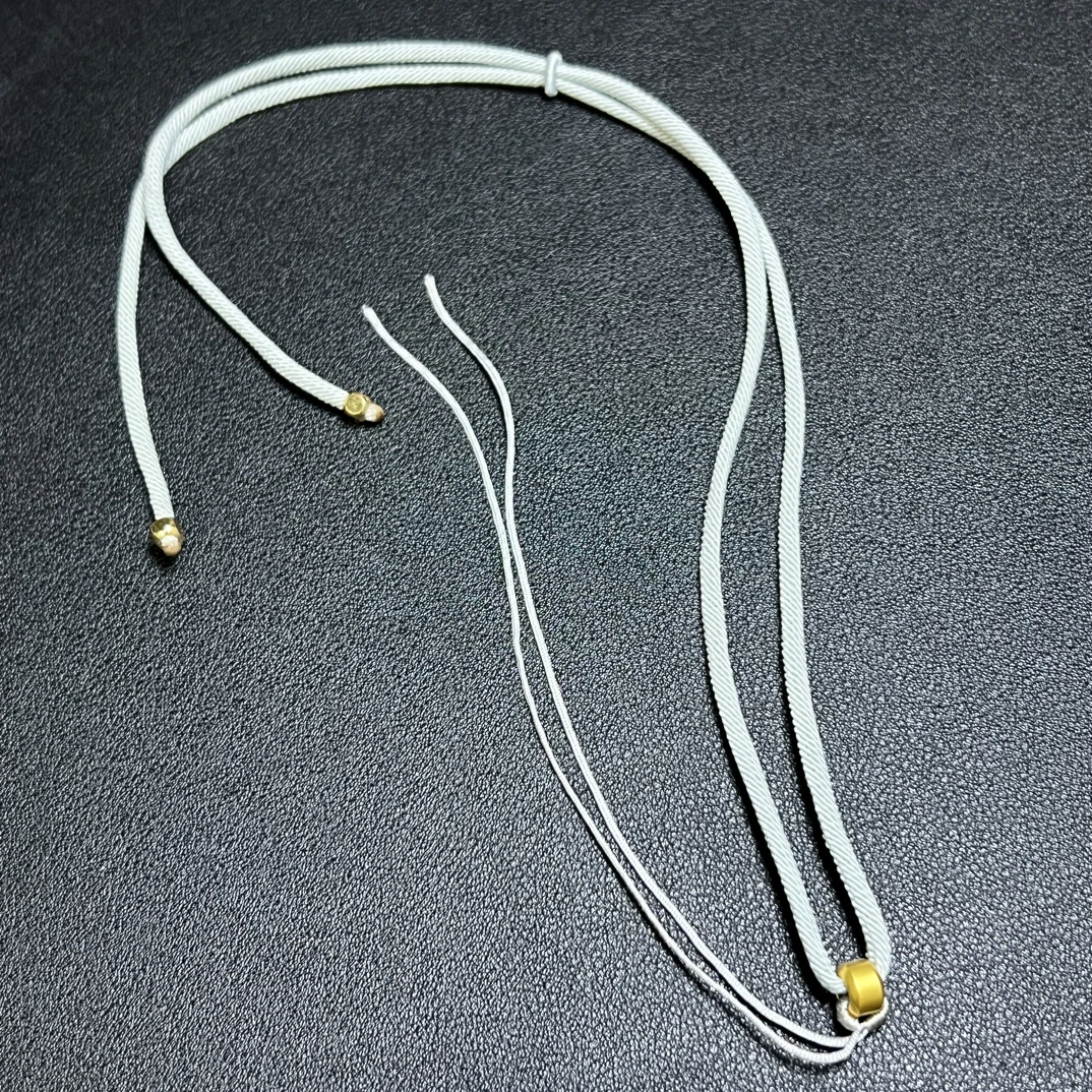 合金吊坠 金属顶扣圆形手工编织绳