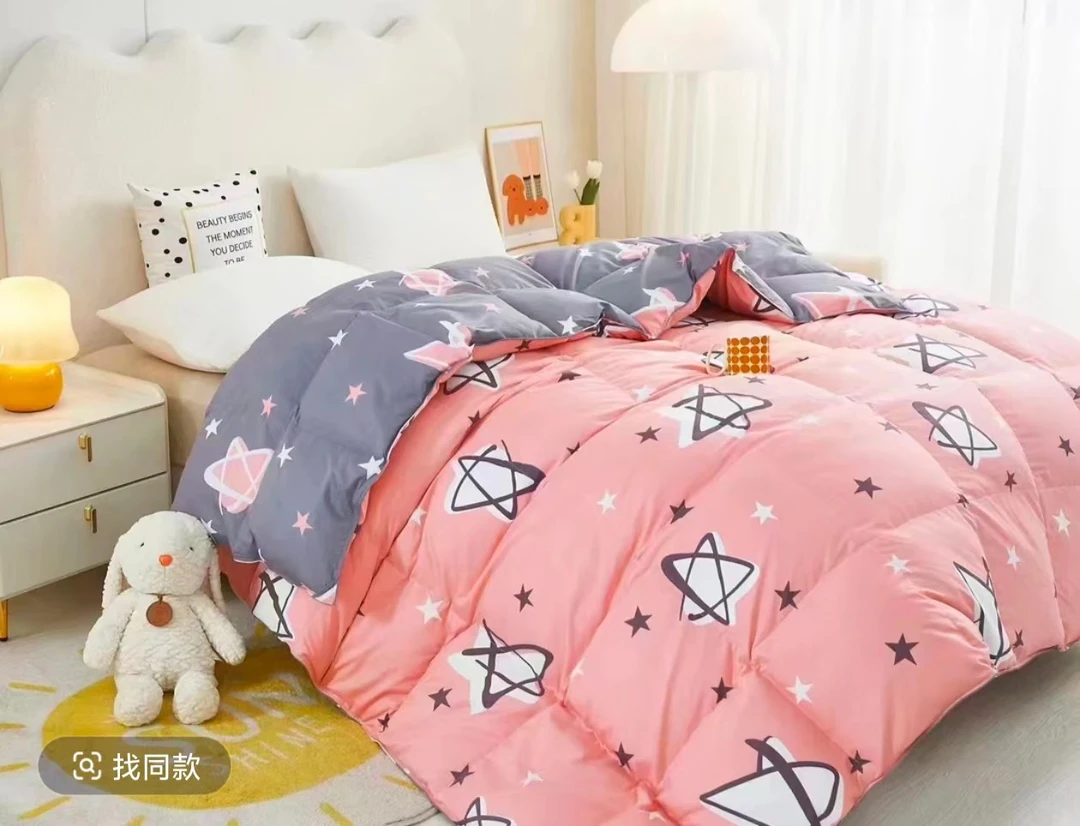 印花     AB面   双层单边充绒被壳