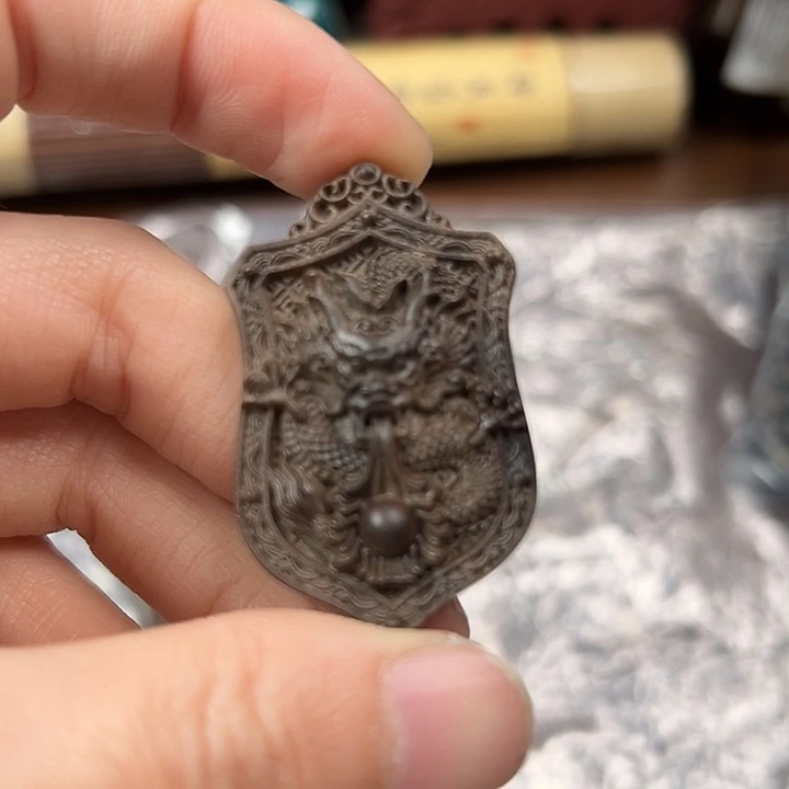 手串/手链檀香木阴沉横纹龙牌