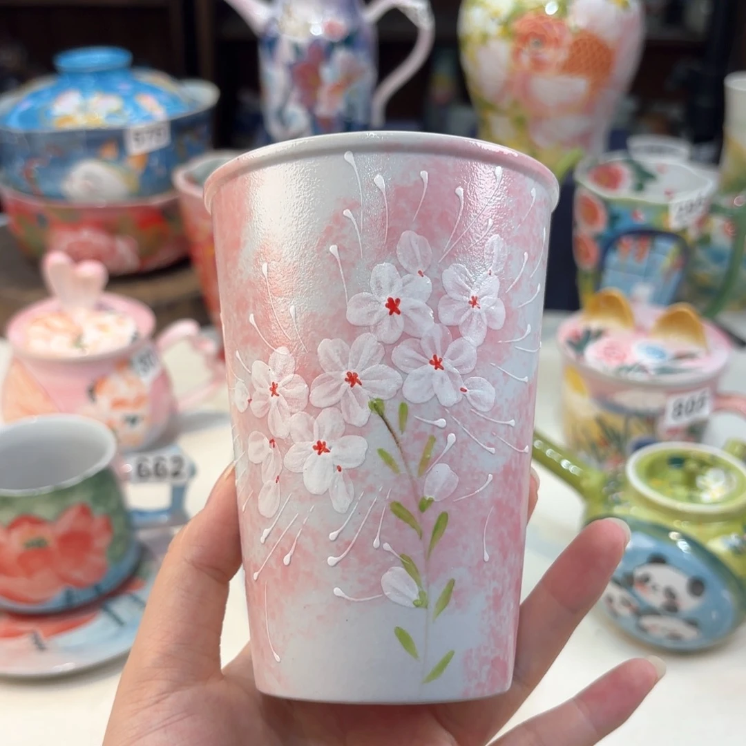 景德镇手绘高温釉下彩陶瓷茶具