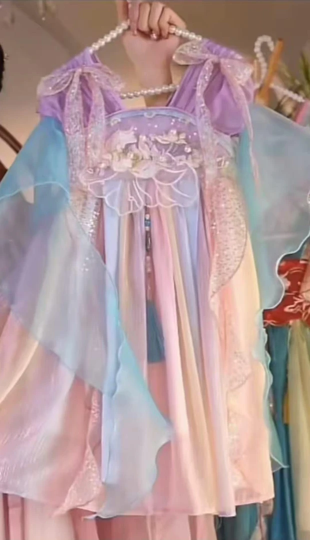 糖玉品牌女童高货汉服【紫蝶】