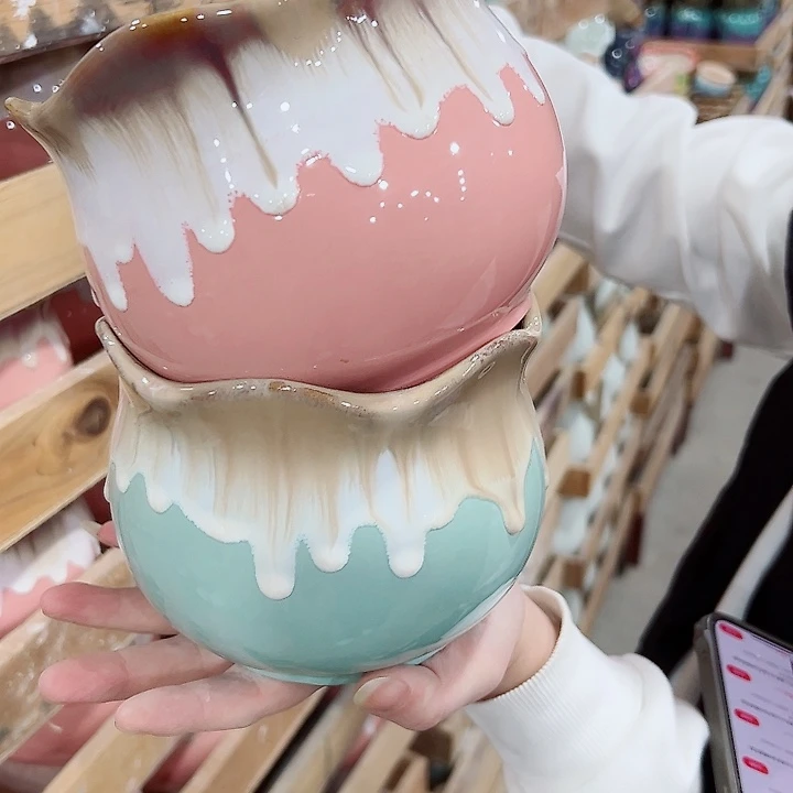 有孔.凑满10元发货多肉陶瓷花盆！