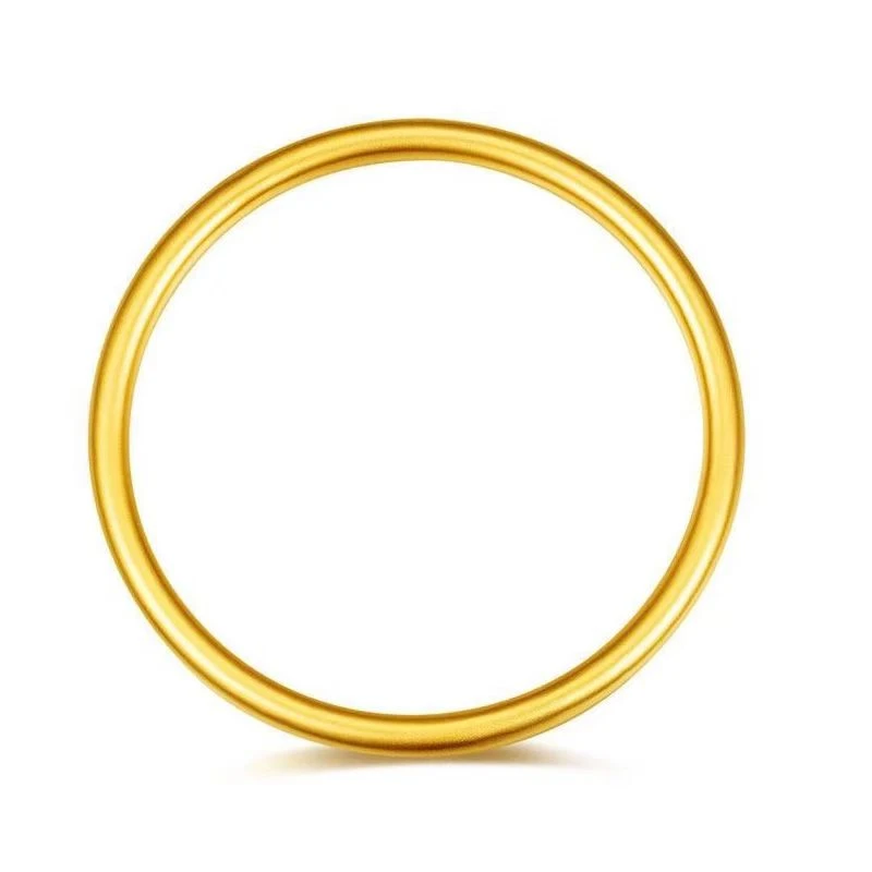 足金999 古法4mm磨砂足金手真金镯 SC004