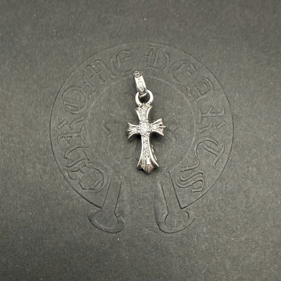 合金吊坠 ChromeHearts白金钻Babyfat吊坠