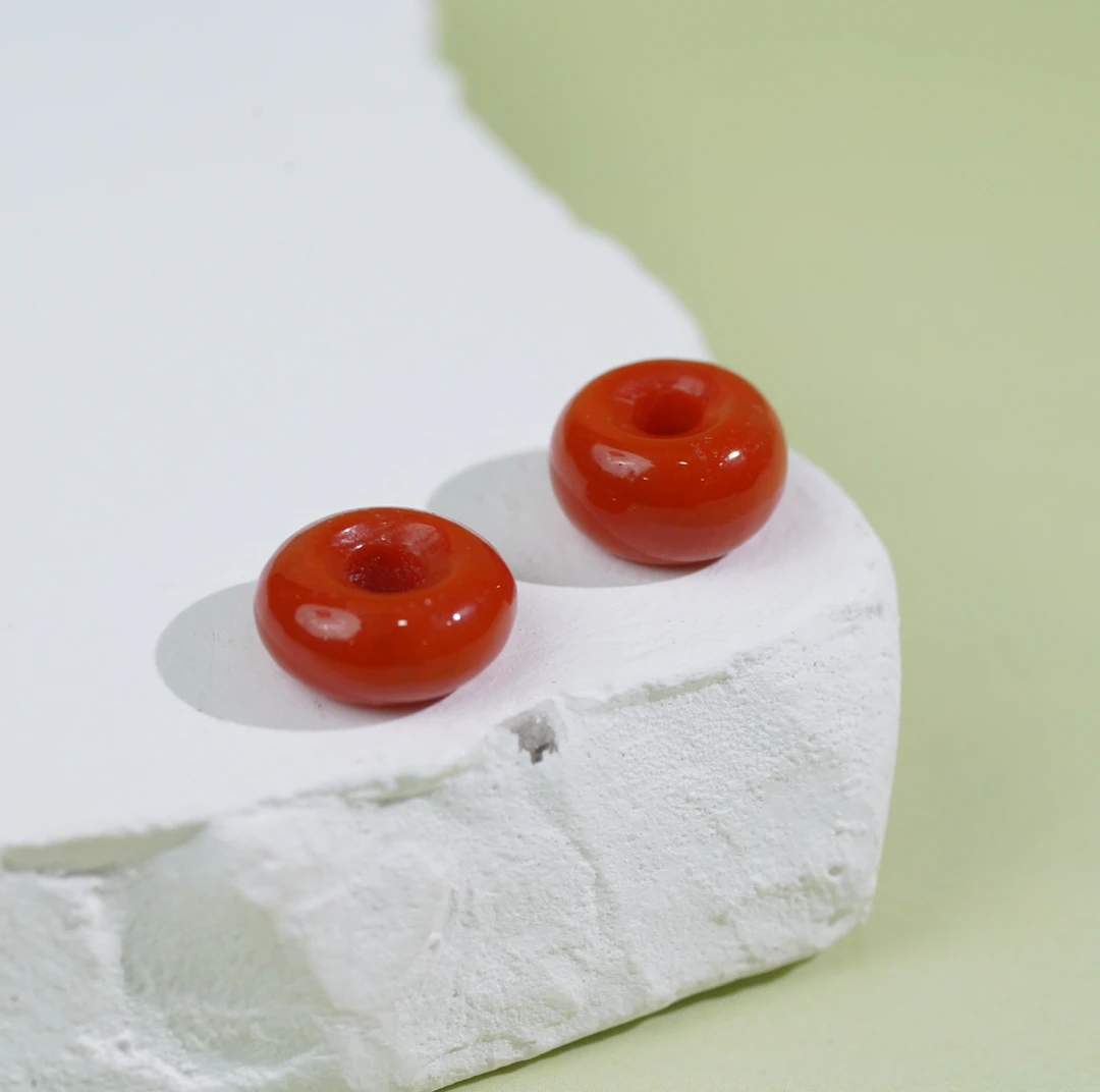 【铭记珠宝】南红甜甜圈配件12-2DM176H180【多样性发一件】约10mm+