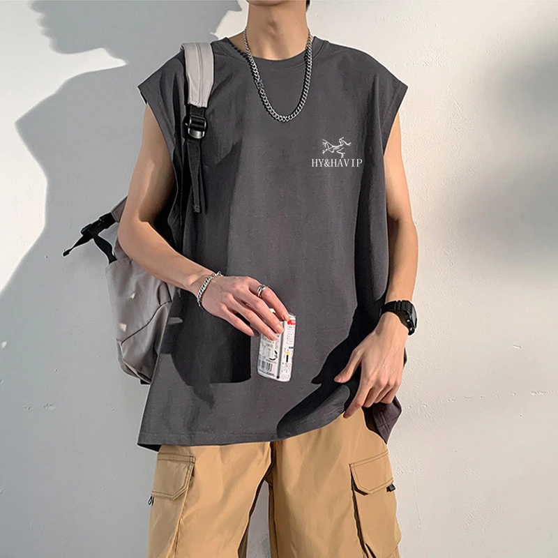 新款夏季薄款宽松短袖男士健身汗衫青春流行青少年休闲圆领