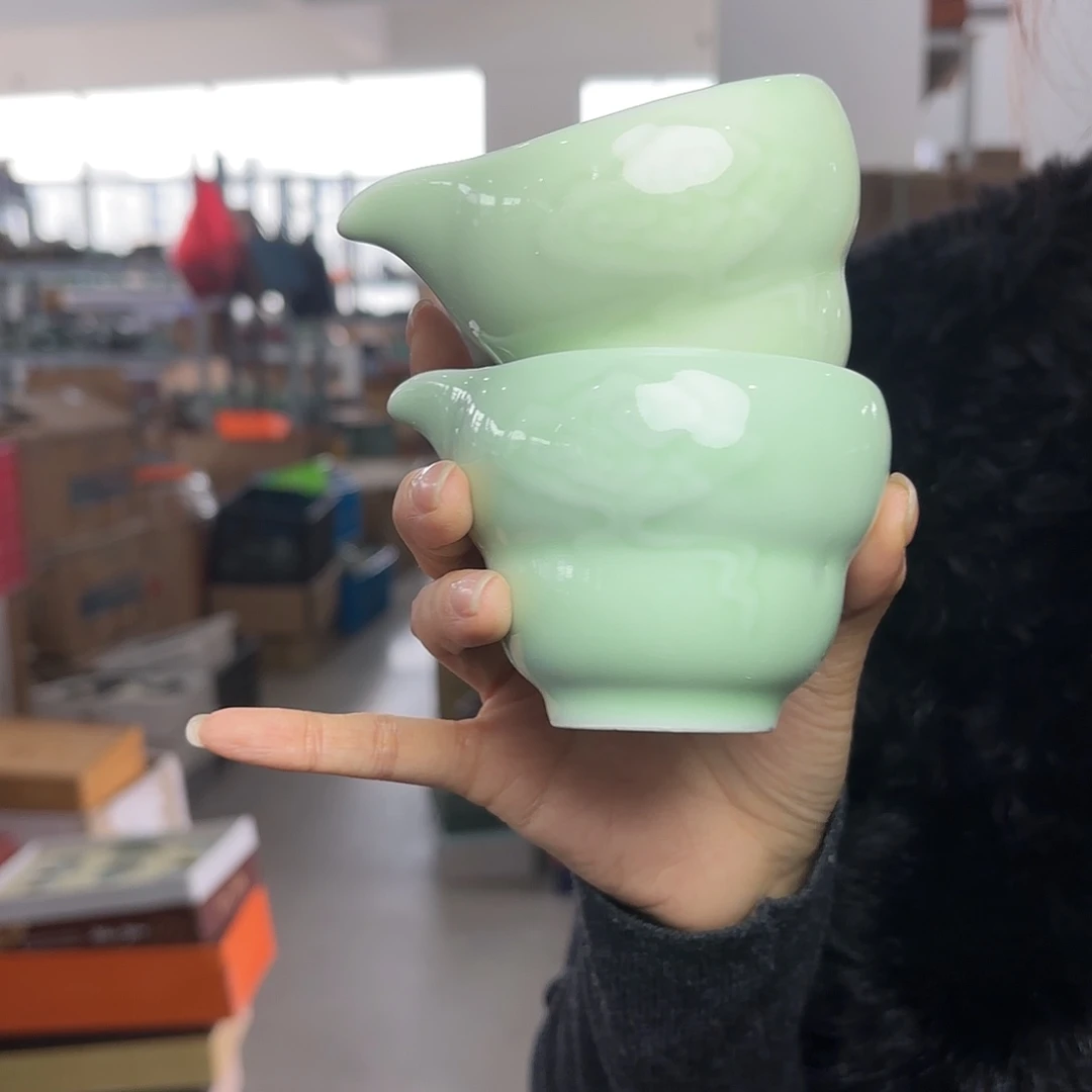 龙泉云间青瓷小米茶器