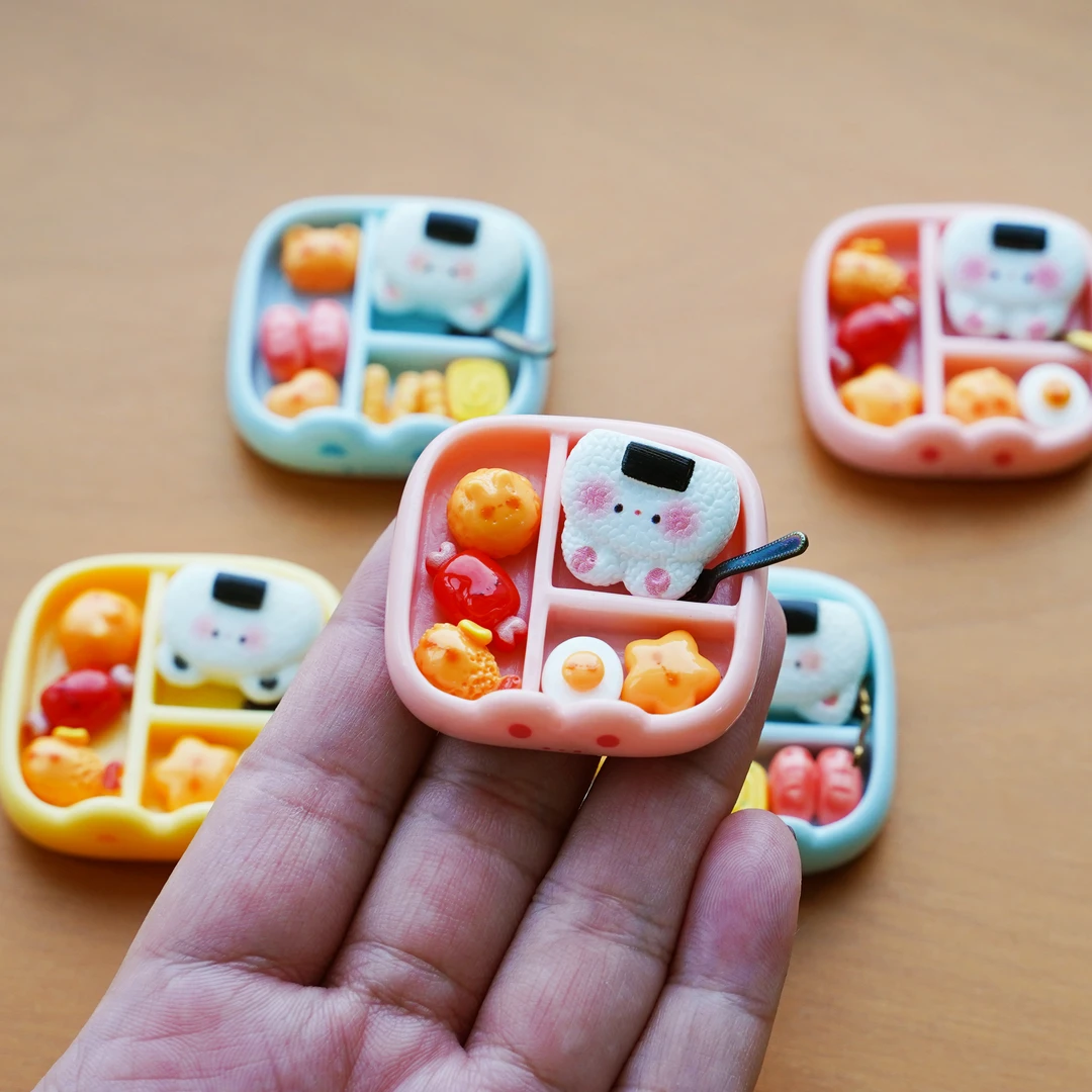 微缩食玩套装迷你仿真小便当饭团过家家美食玩具创意模型摆件