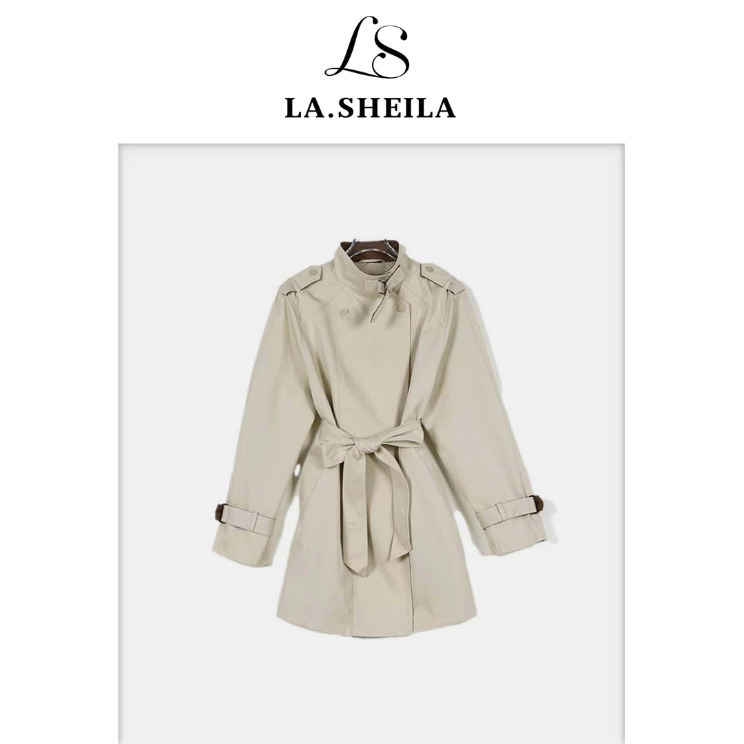 LA.Sheila琥珀流光 “维多利亚”中长款质感风衣253-FY/0712-6009