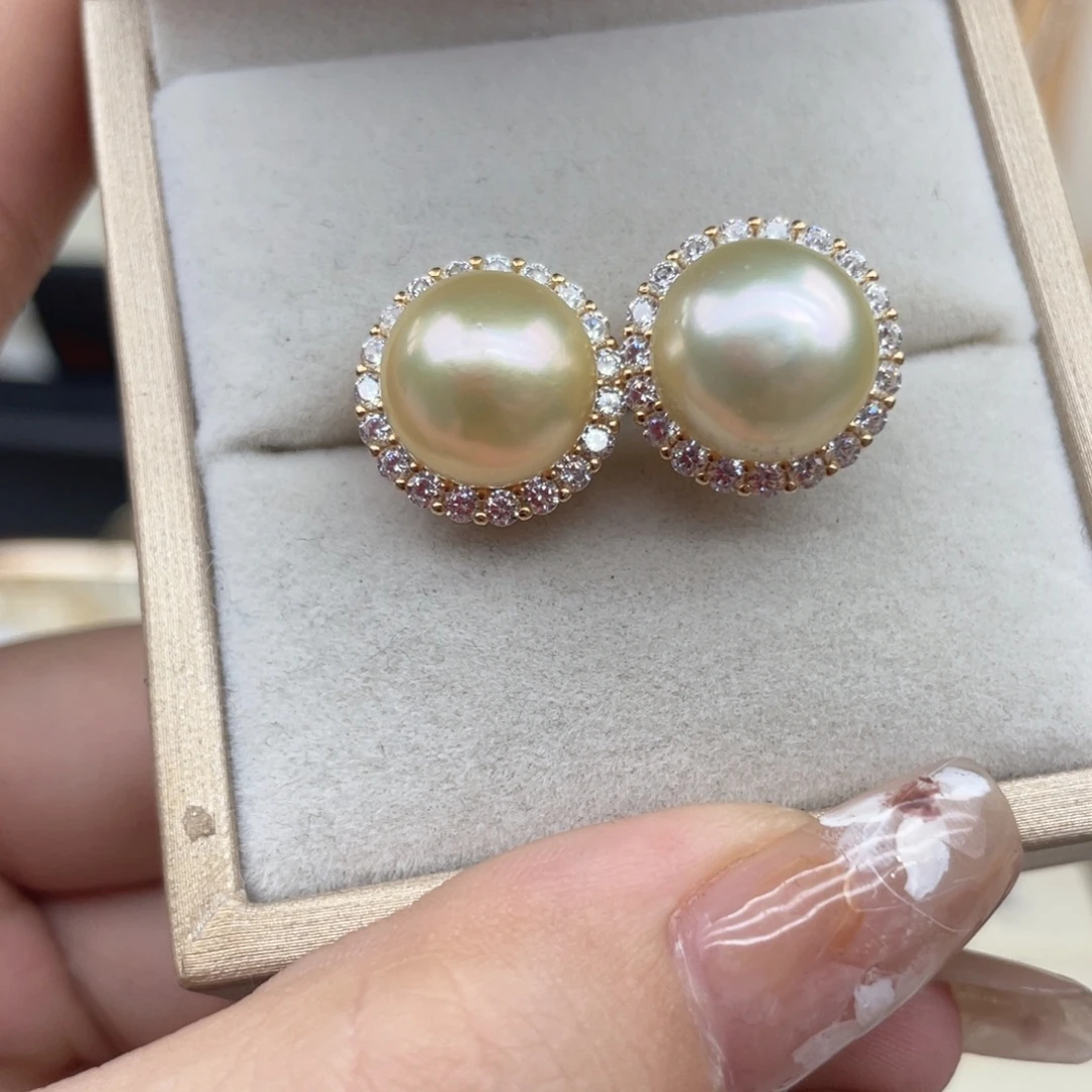 耳饰海水珍珠银S925镶嵌X21