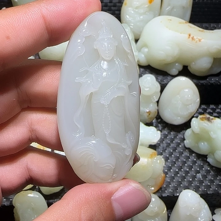 财***气和田玉未镶嵌吊坠(不含链)