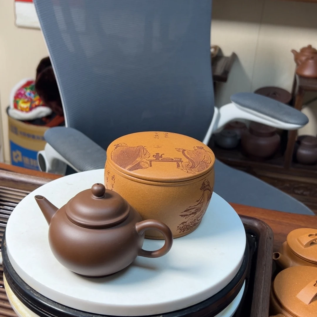 紫砂茶壶老紫泥水平160